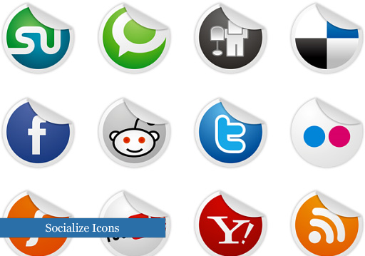 Set de iconos de redes sociales para tu web