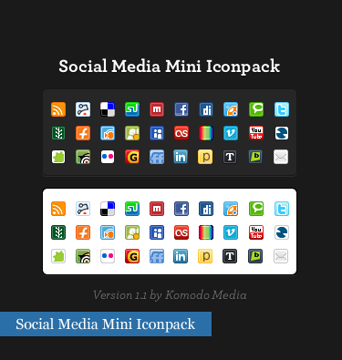 Set de iconos de redes sociales para tu web