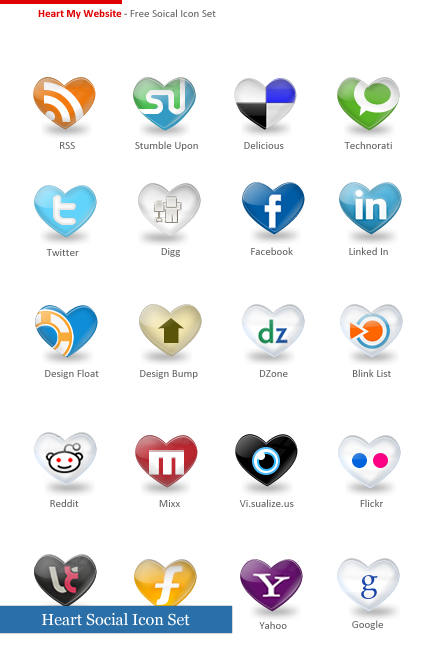 Set de iconos de redes sociales para tu web