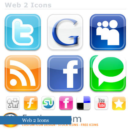 Set de iconos de redes sociales para tu web