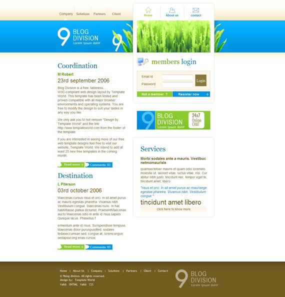 Plantilla web gratis