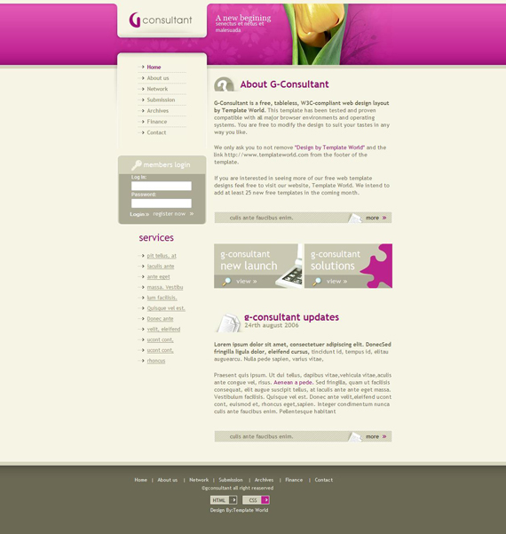 Plantilla web gratis