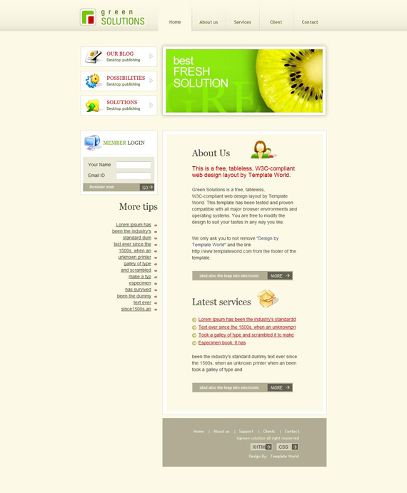 Plantilla web gratis