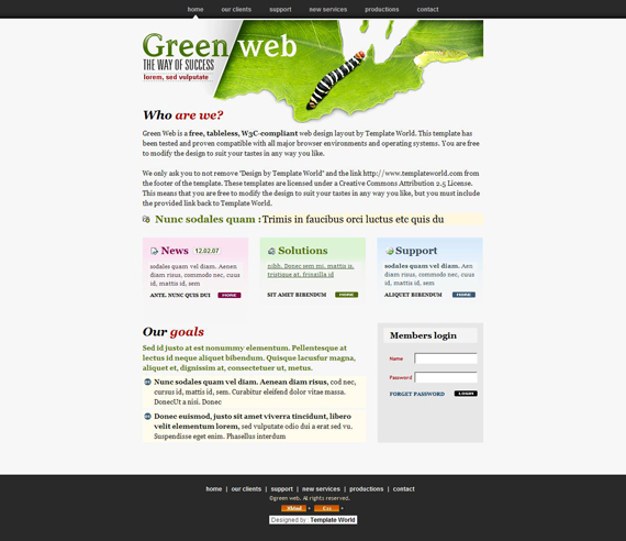 Plantilla web gratis