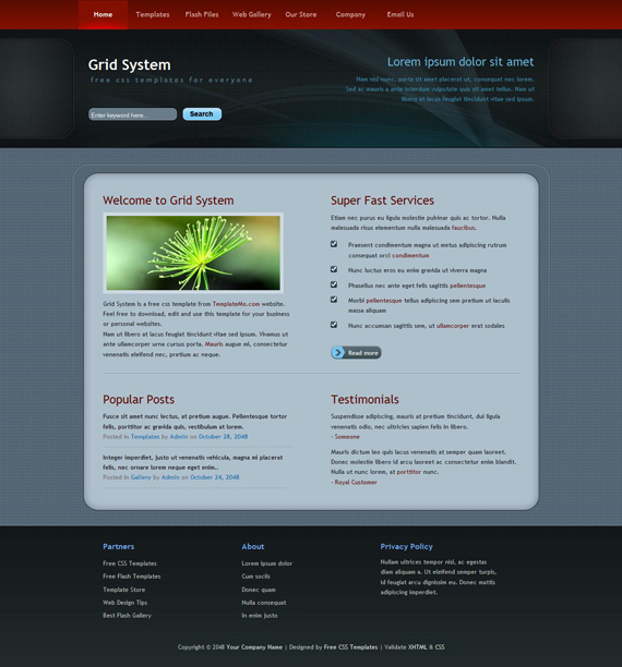 Plantilla web gratis