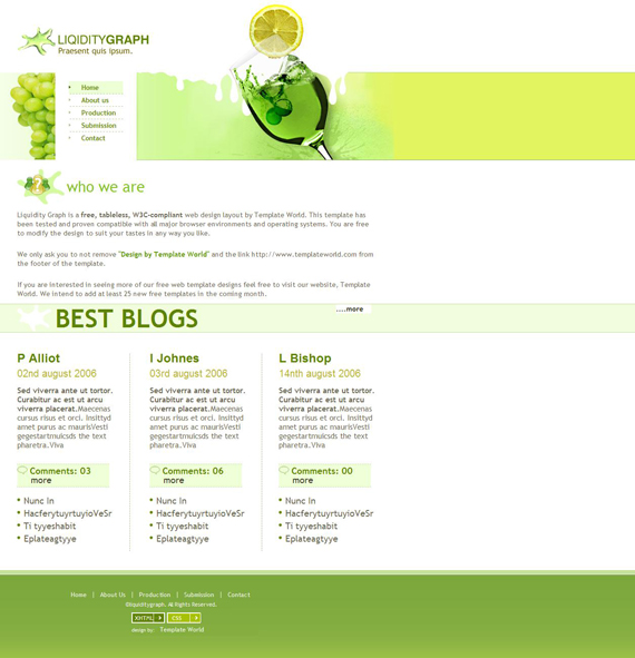 Plantilla web gratis