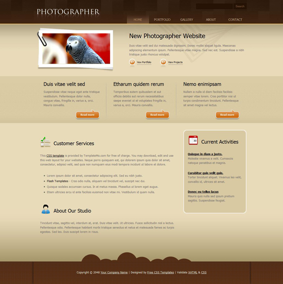 Plantilla web gratis