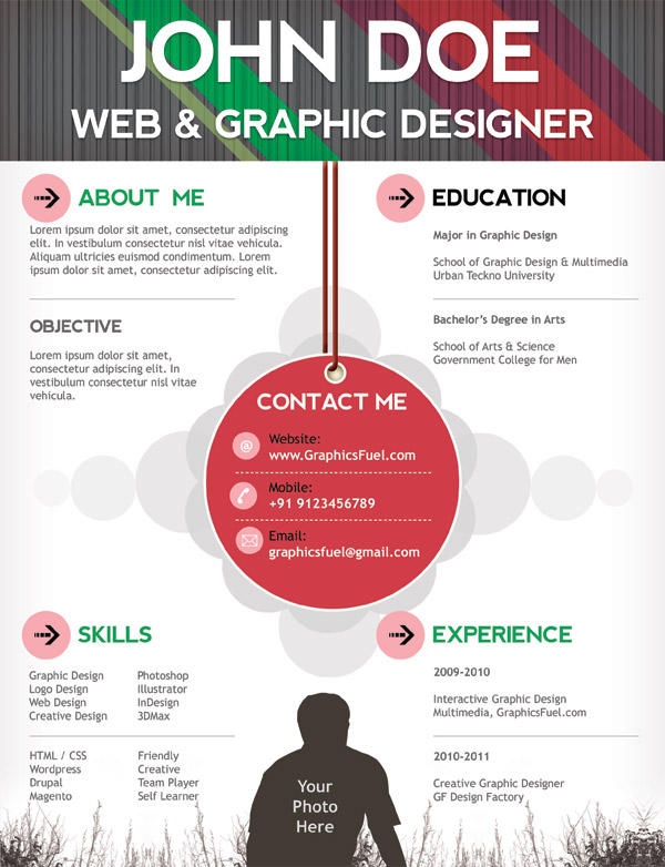 Plantilla de Curriculum para creativos