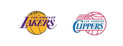 la lakers la clippers logos