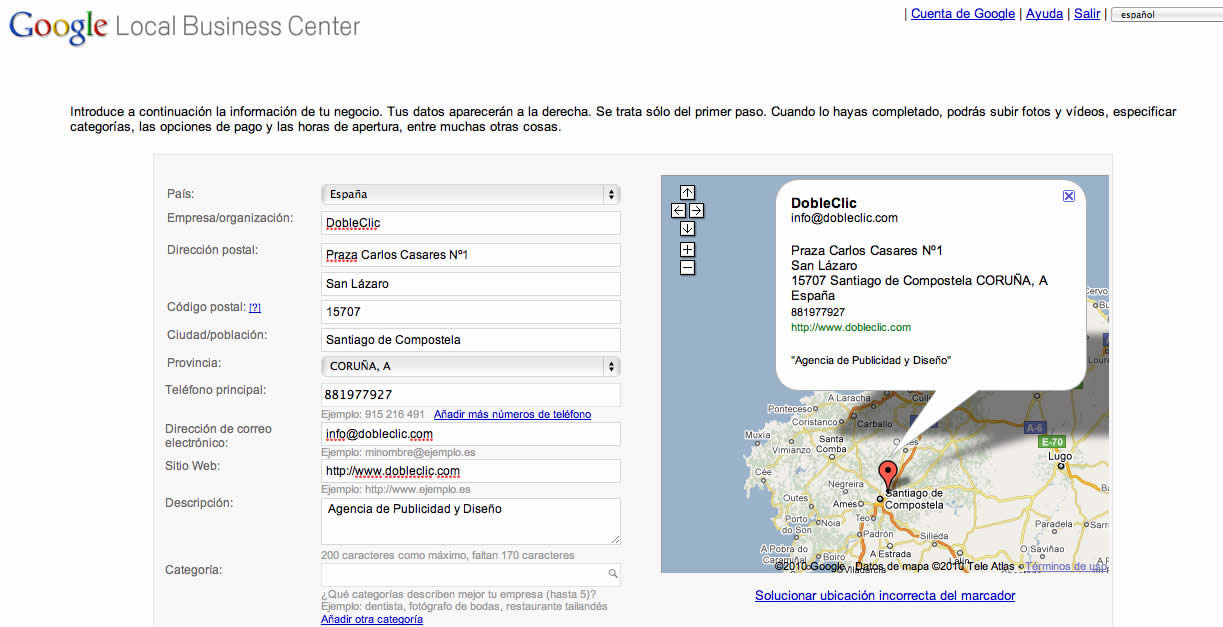 Posicionar mi negocio en google maps