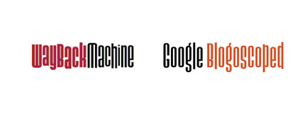 wayback machine google blogoscoped logos